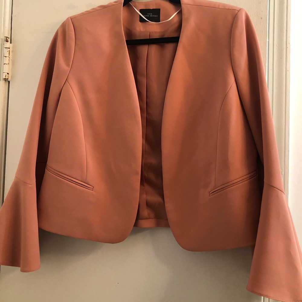 Pink Bell Sleeve Blazer | Size 40 EUR/10 US